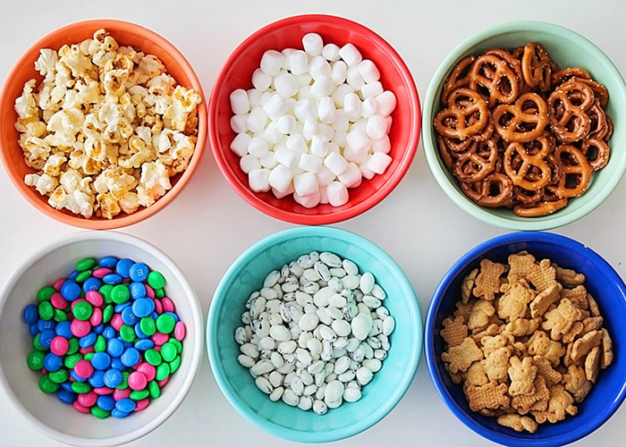 treats in separated in different bowls