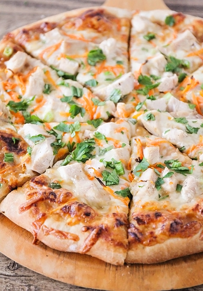 homemade Thai Chicken PIzza