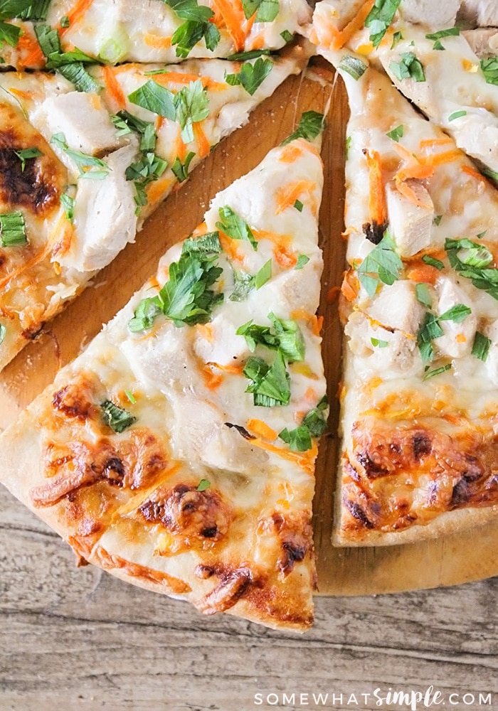 slices of Thai Chicken PIzza