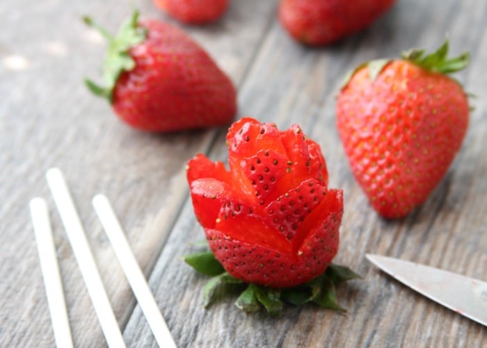 Sugar Cookie Flower Pots with Strawberry Roses | Easy Treat Recipe 