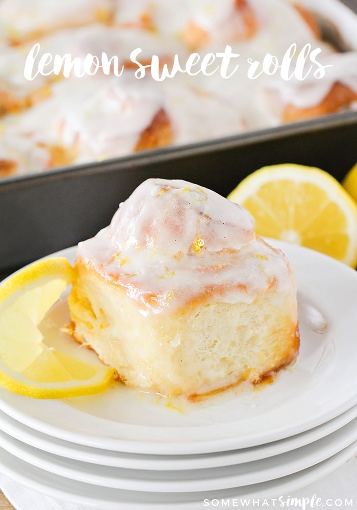 These light and fluffy lemon sweet rolls are so delicious and packed with lemon flavor. They're perfect for a weekend brunch or an indulgent dessert! via @somewhatsimple