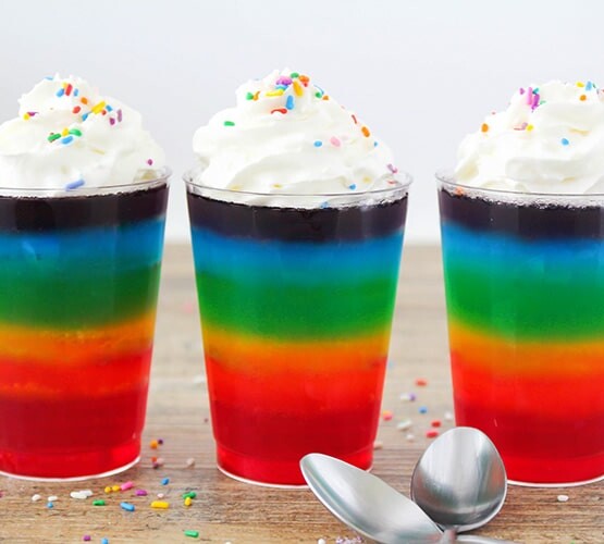Rainbow jello