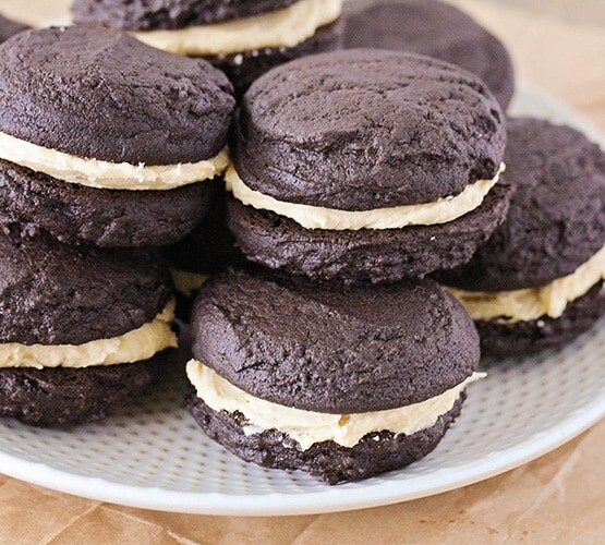 Chocolate Peanut Butter Sandwich Cookies
