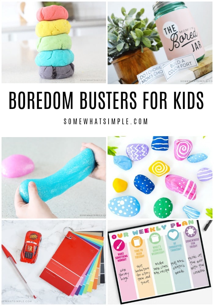 Need a few more ideas to keep your kids entertained while school is out? Here are some of our favorite summer boredom busters!  via @somewhatsimple