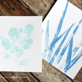 Grab a few leaves from the yard and make these painted botanical prints. This is an easy and fun summer craft for all ages!