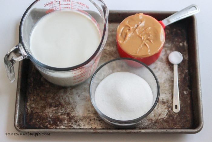 ingredients for peanut butter ice cream