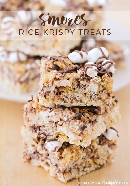 Fast and Easy S'mores Rice Krispie Treats