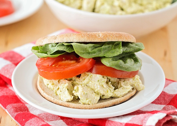 Pesto Chicken Salad Sandwiches