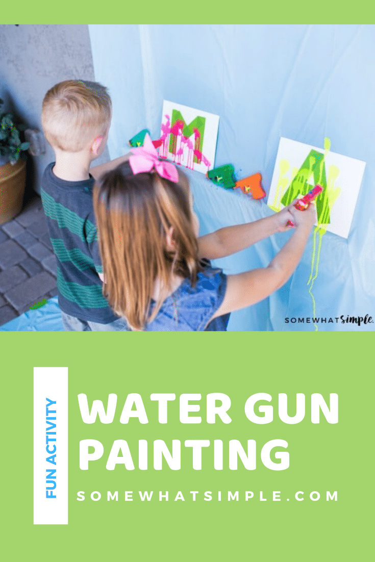 Water Pistol Painting is the best outdoor art activity ever! - Messy Little  Monster