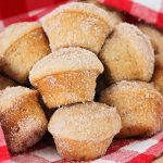 a basket of cinnamon apple muffins
