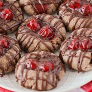 Chocolate Cherry Thumbprint Cookies