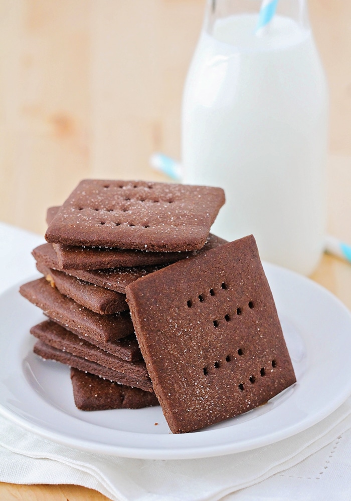 These homemade chocolate graham crackers are way better than store-bought! They're so easy to make, and the perfect after-school snack!