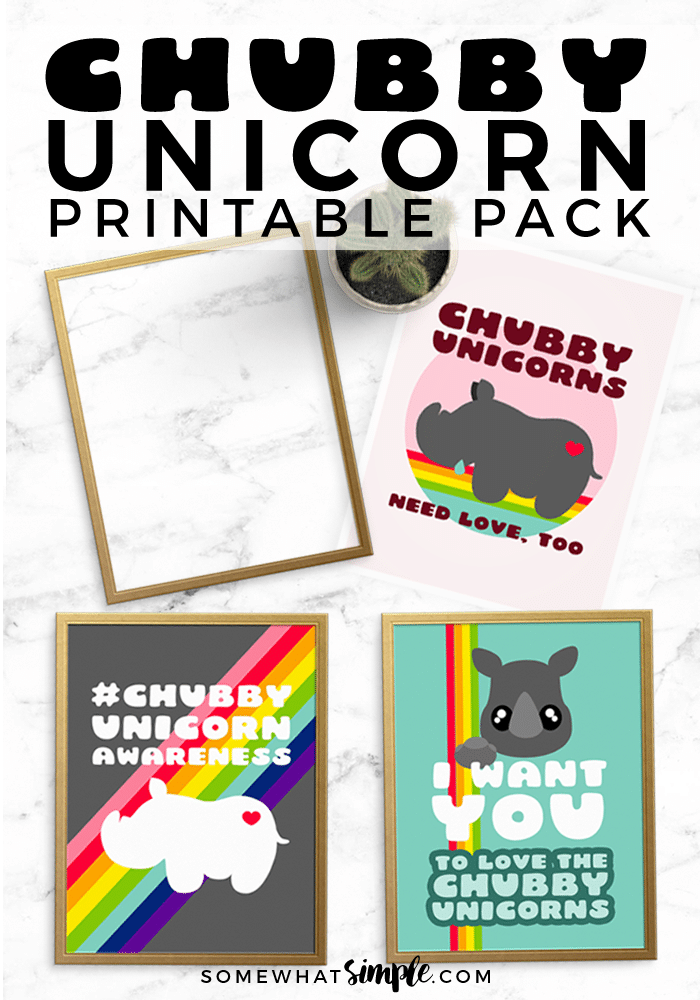 chubby unicorn printables 3 styles to help raise awareness