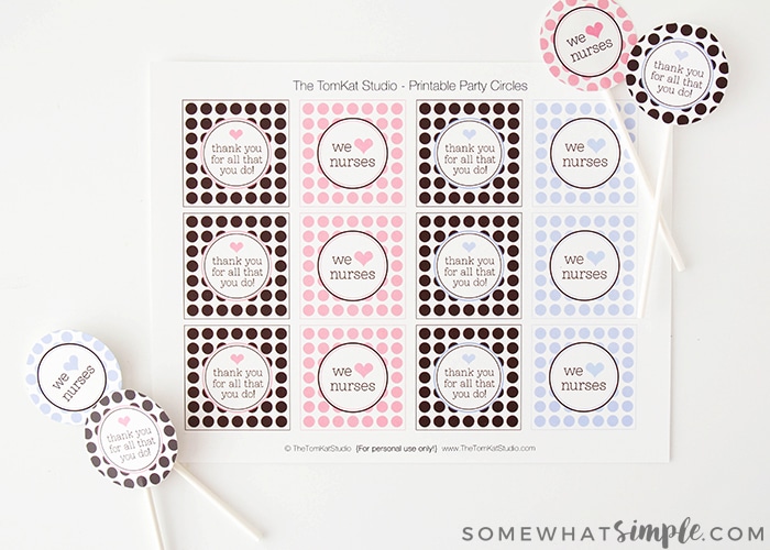Thank You Cupcakes Printable Toppers Somewhat Simple