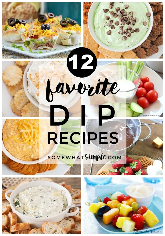 Need a new recipe for your next celebration? Here are some of our favorite dip recipes that are easy to make, bursting with flavor, and perfect for your next party! via @somewhatsimple