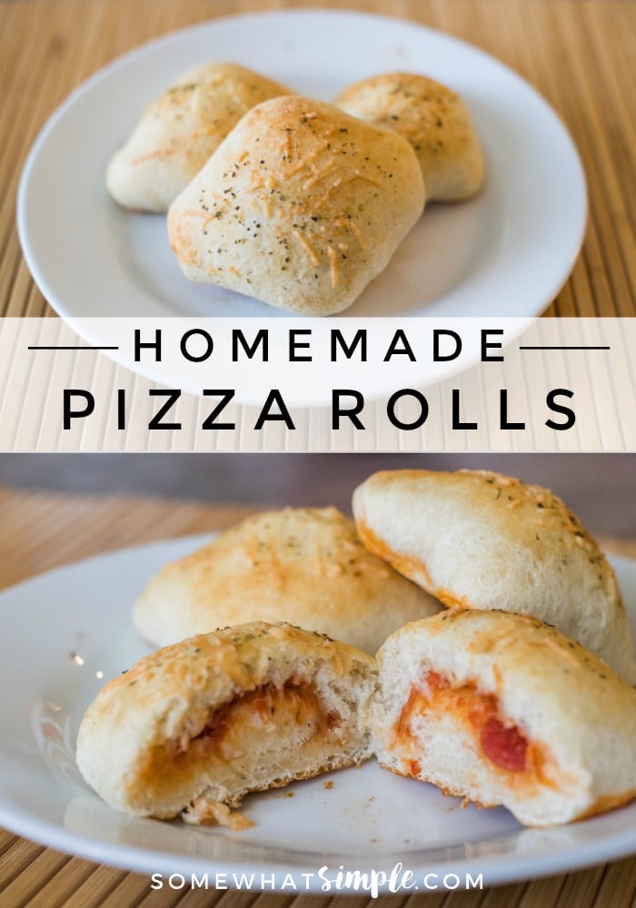 These pizza rolls are a tasty way to get the kids involved in making dinner! They are super simple to create, plus they are easy to adapt for the pickiest of eaters! via @somewhatsimple