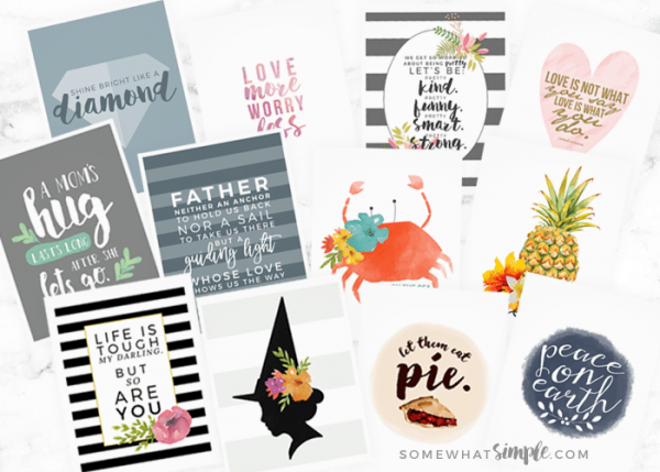 Printable Wall Art - 48 Easy Decor Printables - Somewhat Simple