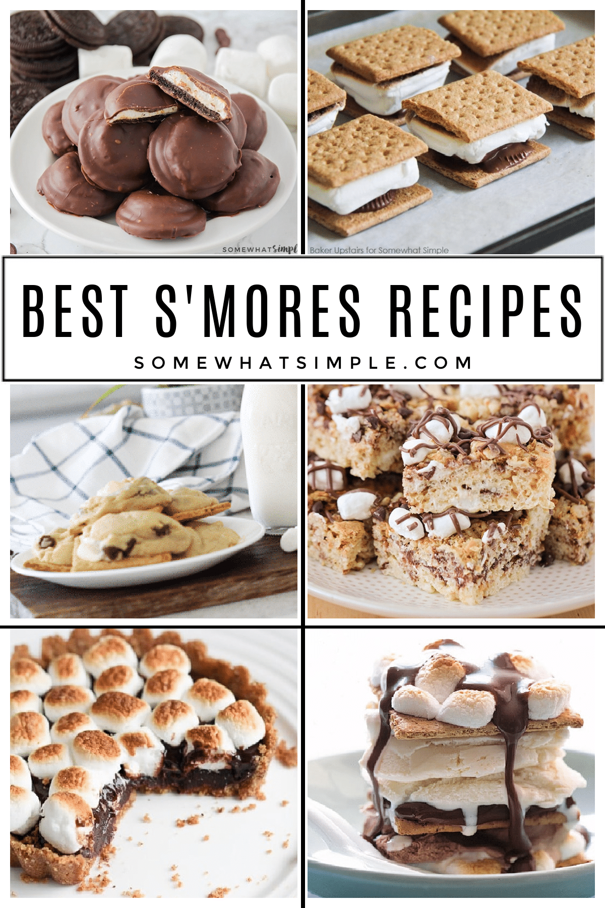 Bring all the flavors of your favorite camping dessert to the comfort of your own home with 10 of the Best S'Mores recipes! via @somewhatsimple