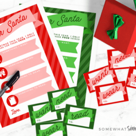 christmas wish list printables for Santa