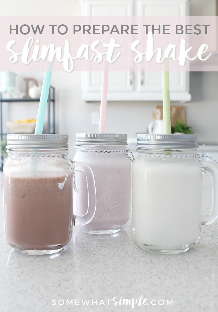 Slim Fast Shakes and smoothies are the best way to start your morning. This delicious recipe will make this healthy and convenient breakfast even better! These are ready in just minutes, so your morning routine is about to get a whole lot better! via @somewhatsimple