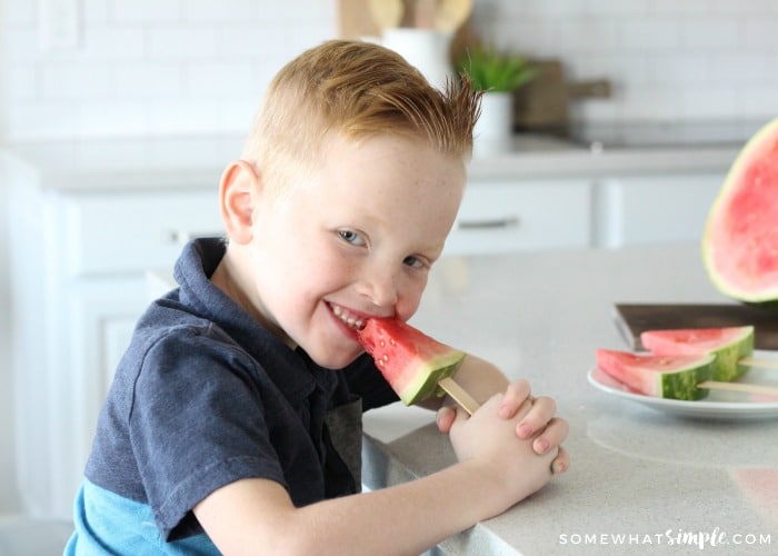 Kids love Watermelon on a Stick