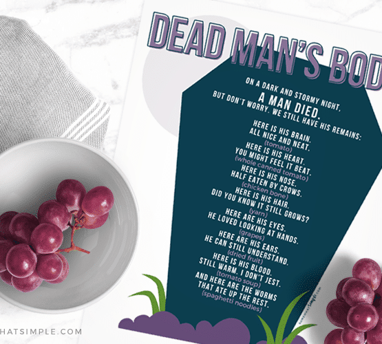 dead mans body poem printed on white paper with a bowl of grapes by its side