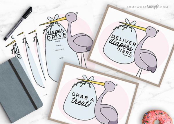 How to Host a Diaper Drive + Free Printables - Somewhat Simple