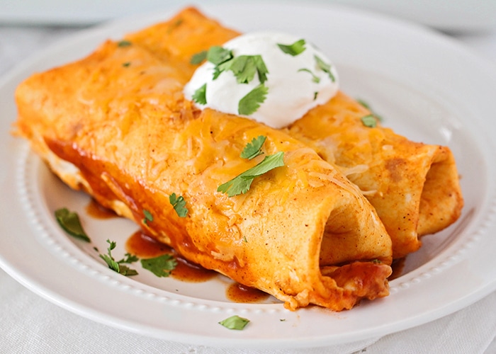 Red Chicken Easy Enchiladas