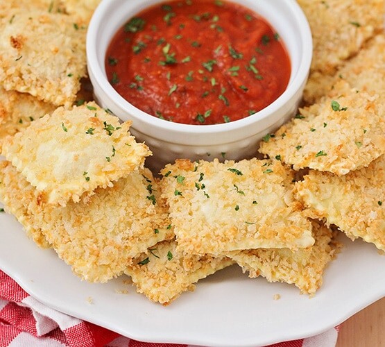 Plated Toasted Ravioli