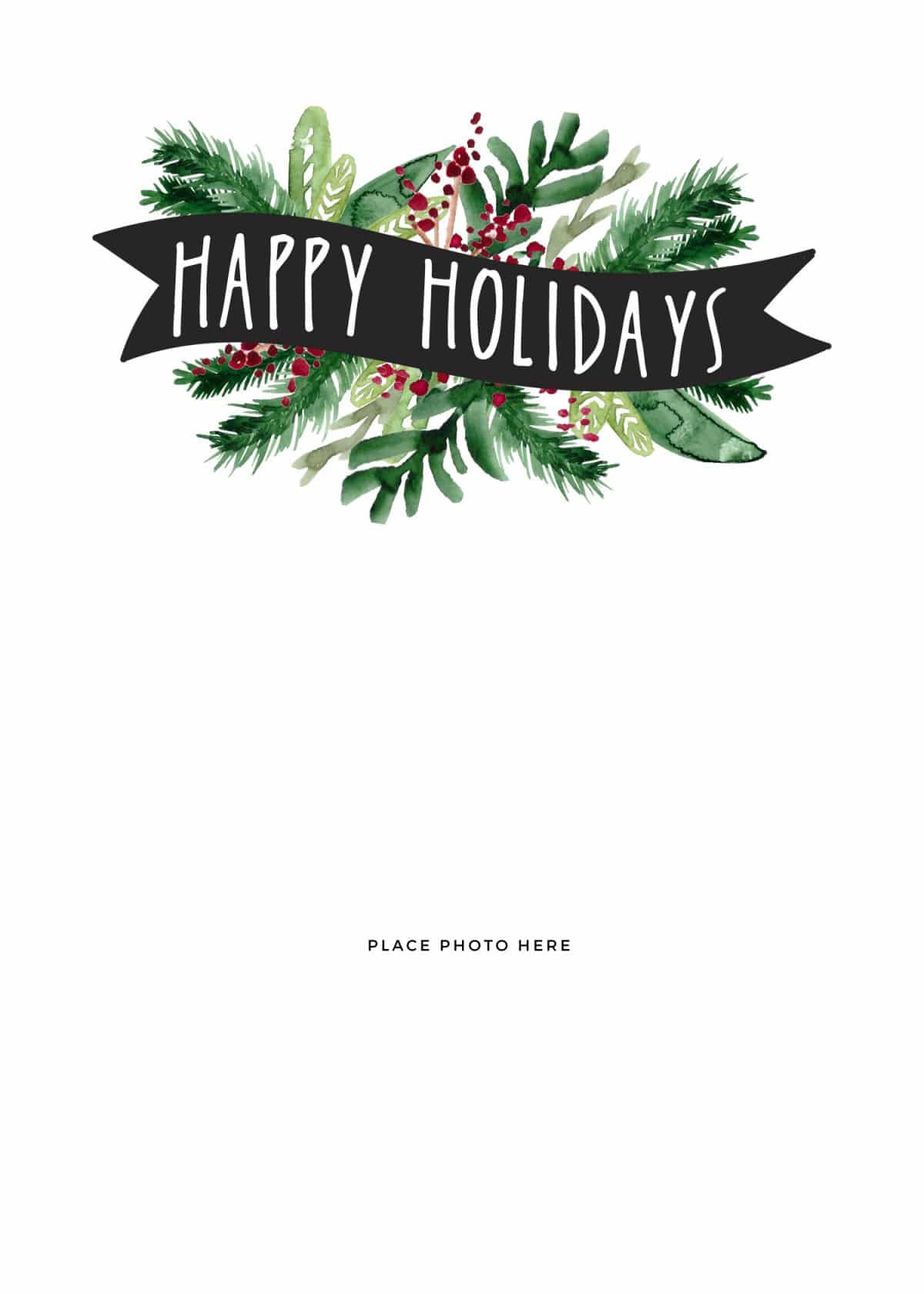 FREE Christmas Card Template Ideas Somewhat Simple