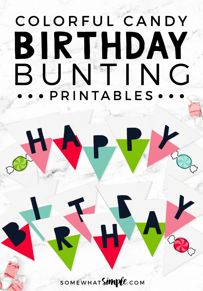 This colorful happy birthday sign is going to be perfect for your next birthday celebration! via @somewhatsimple