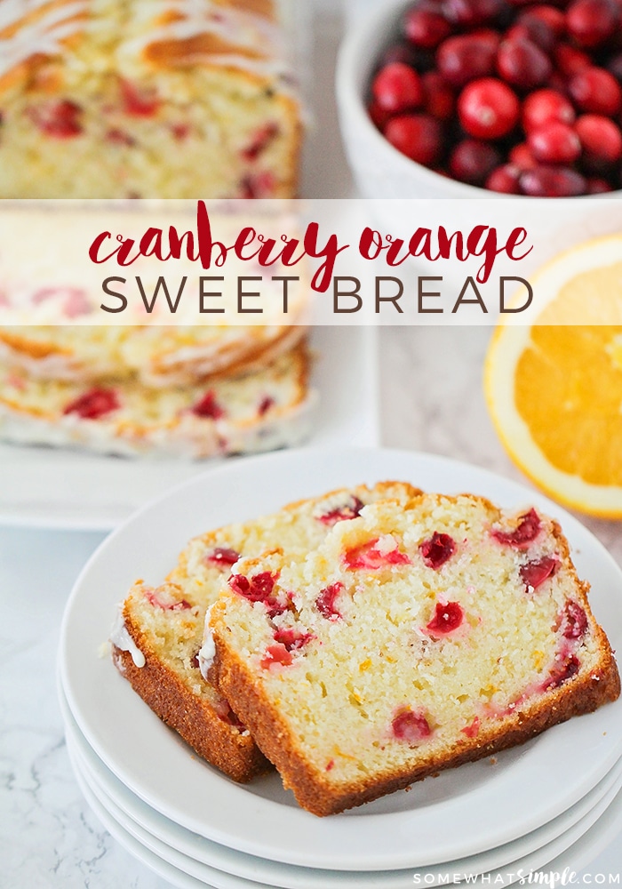 This delicious cranberry orange sweet bread is so easy to make and perfect for parties or gifting! It's so tender and sweet and loaded with cranberries!