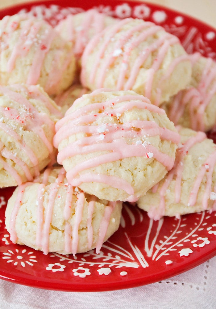 These soft and tender peppermint cheesecake cookies have an amazing cheesecake flavor, and the perfect hint of peppermint!