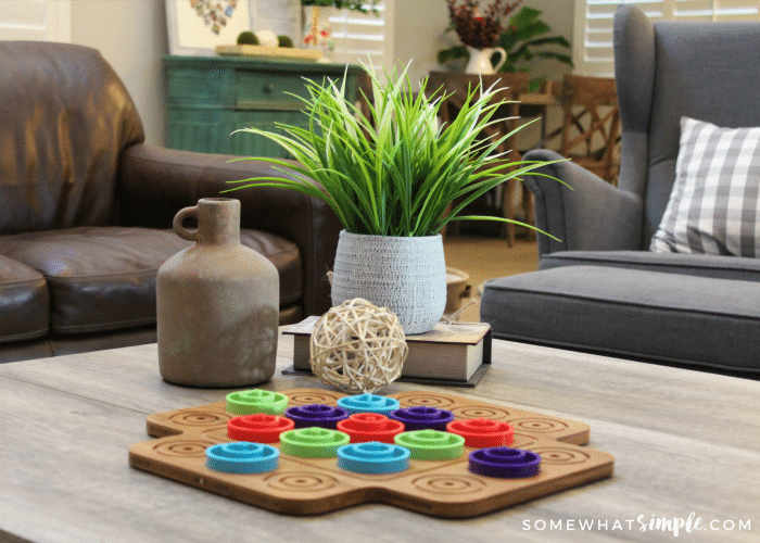 Colorful Coffee Table Decor