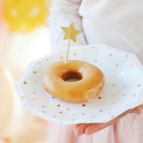 NHE Desserts - glazed donut with star toothpick