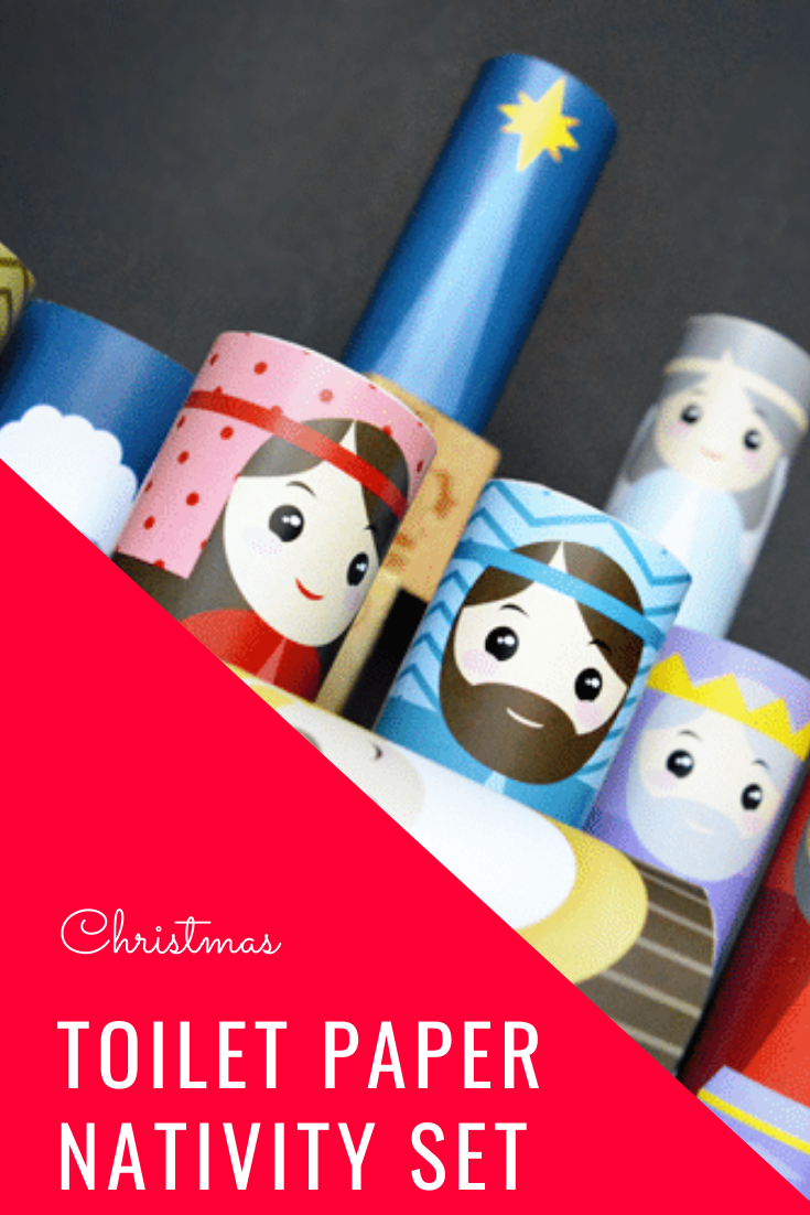 The kids will love creating this Toilet Paper Roll Nativity craft! Such a simple, fun, and darling way to display the Christmas Nativity! This Christmas craft is really easy to put together and perfect for the kids to play with during the holiday season. via @somewhatsimple