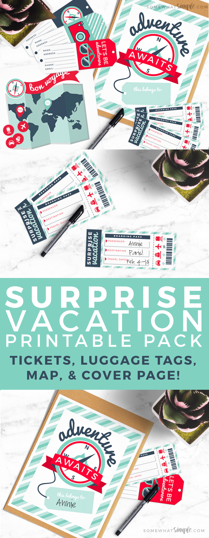 Looking to gift someone with a surprise vacation? Then we've got the perfect printables to help you make it even more special!