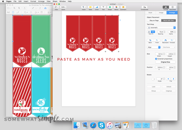 how to edit a pdf printing individual tic tac labels somewhat simple