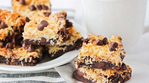 Toasted Coconut Dark Chocolate Brownies