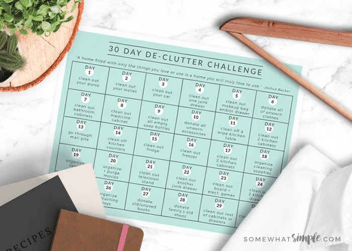 30 day declutter challenge printable main