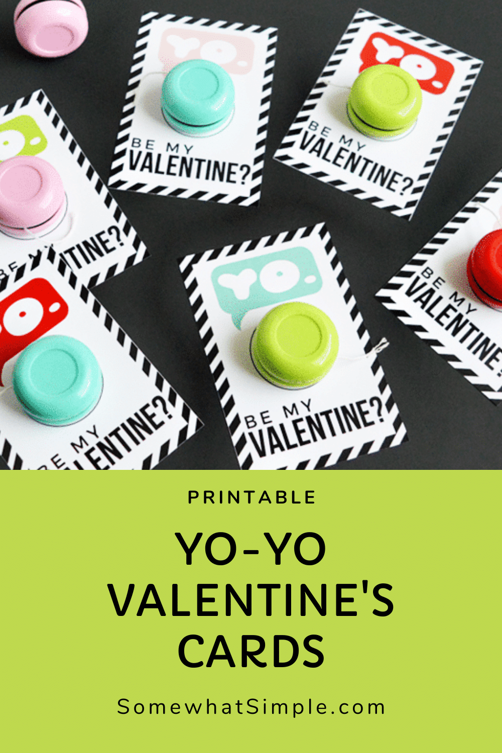 We're all about keeping things cute + simple around here, and these Yo-Yo Valentines Printables do just that! The Valentine's Day printable cards are perfect and unique and the kids will absolutely love them. If you want to skip the candy this year and do something fun, these cards are exactly what you're looking for. via @somewhatsimple