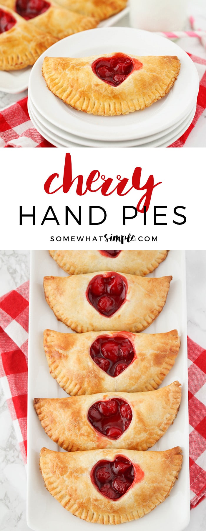 These sweet and adorable cherry hand pies are the perfect treat to share with someone you love. They're easy to make and so delicious!