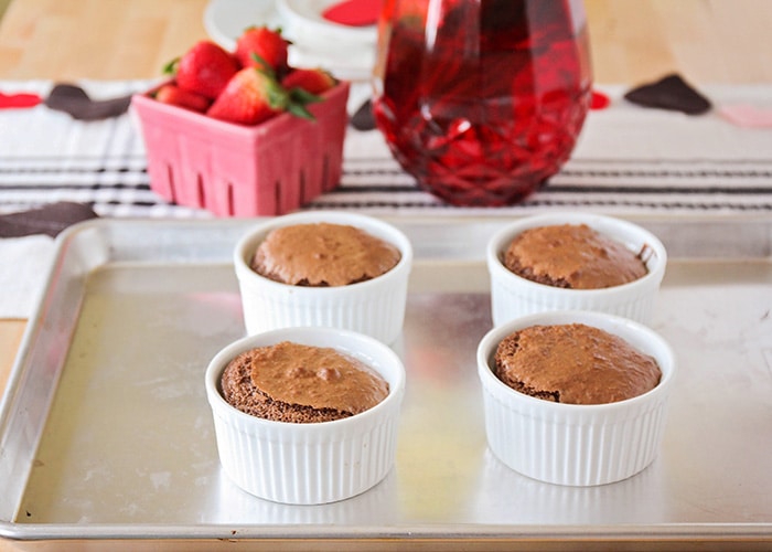 baked little chocolate cakes