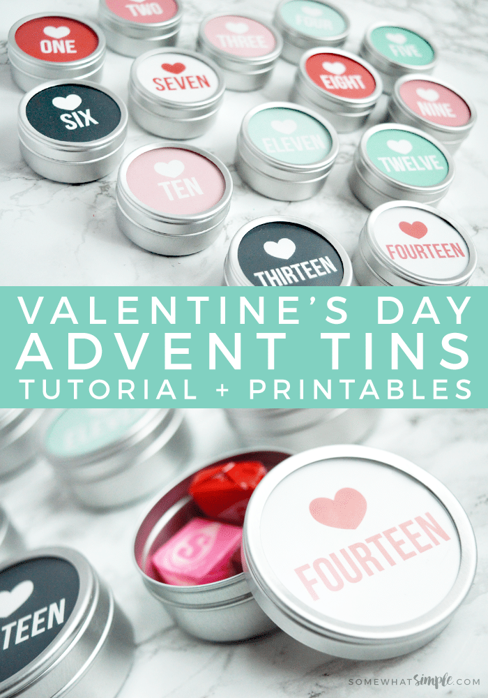 Valentine's Day Countdown: Tutorial + Free Printables! Kids are going to love counting down the days until Valentine's with this adorable and simple magnetic Valentine's Day Countdown! via @somewhatsimple