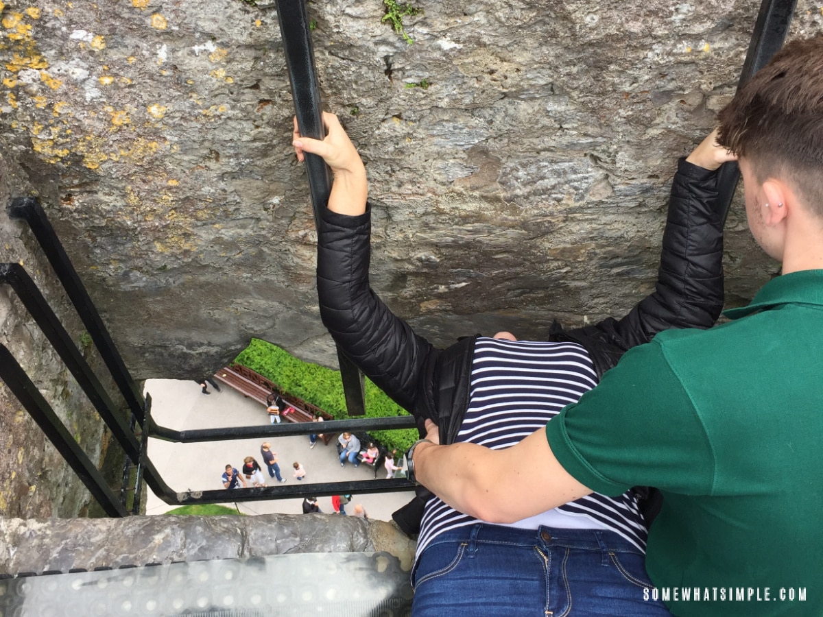 stephanie kissing the blarney stone in ireland 2017