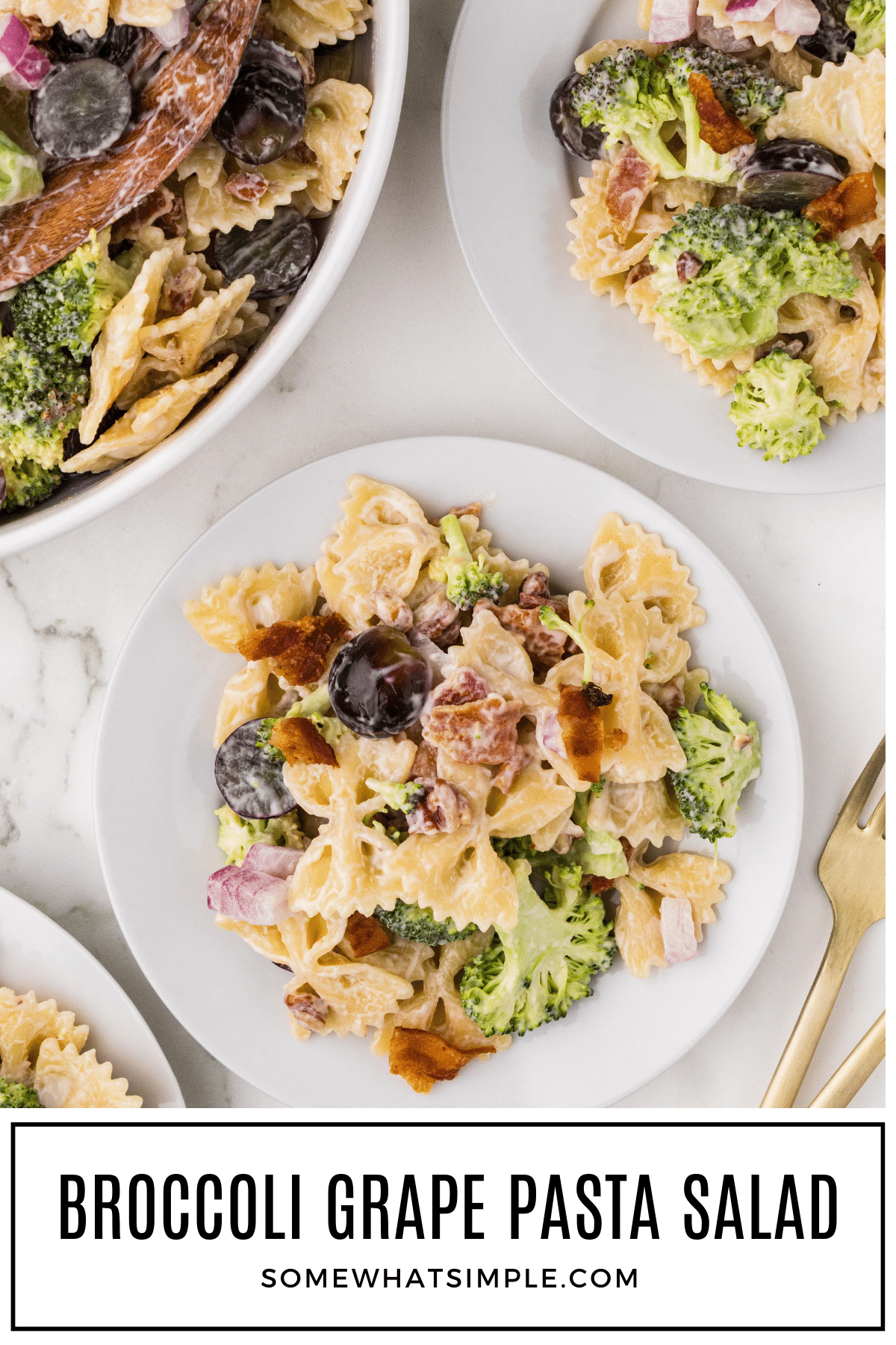 This Broccoli Grape Pasta Salad is the perfect blend of sweet and savory, making it a standout dish at any meal or event. With just a few simple ingredients, you can create a salad that’s not only easy to prepare but also full of flavor. Make this recipe for your next gathering, and watch it disappear in no time! via @somewhatsimple