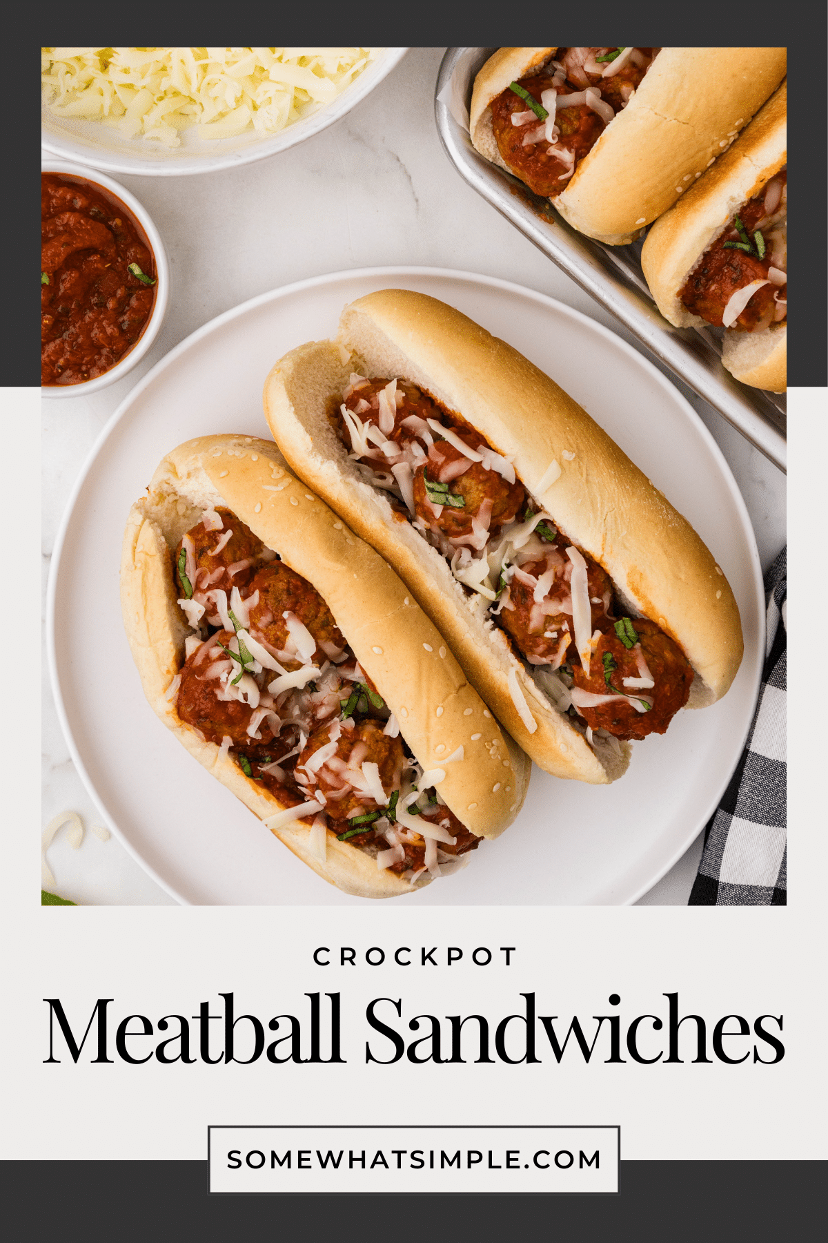 Who doesn’t love a delicious, cheesy, and saucy meatball sandwich? Whether you’re feeding a hungry family or need an easy weeknight meal, this recipe is sure to become a favorite. With just a few simple ingredients and two easy cooking methods—Crock Pot or Oven—you’ll have a satisfying meal in no time. via @somewhatsimple
