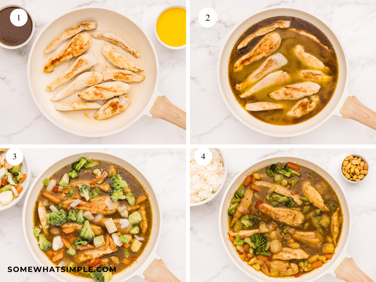 Directions to make Orange Chicken Rice Bowls
