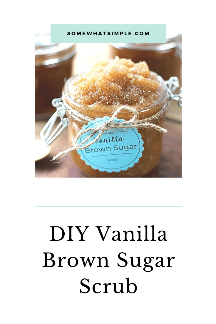 Vanilla Brown Sugar Scrub smells good enough to eat and it's super easy to make! This DIY beauty scrub will help you get silky smooth skin for the cost of just a few pennies. via @somewhatsimple