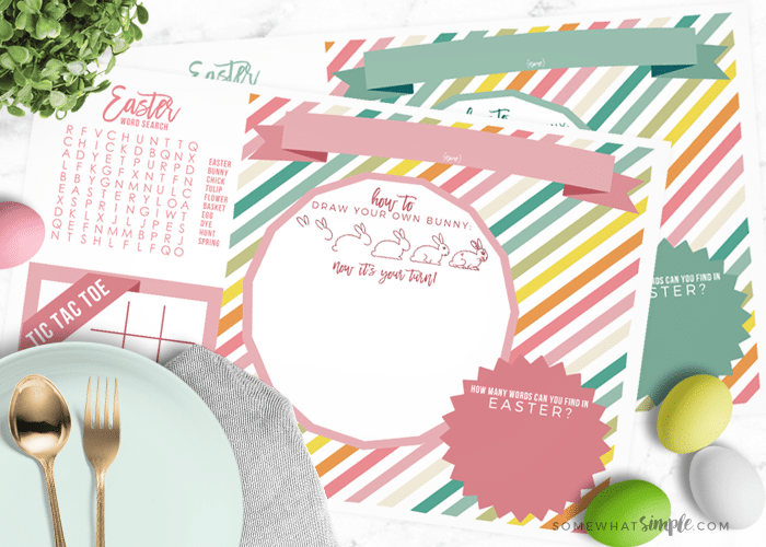 Easter Placemats Free Printable For Kids Somewhat Simple